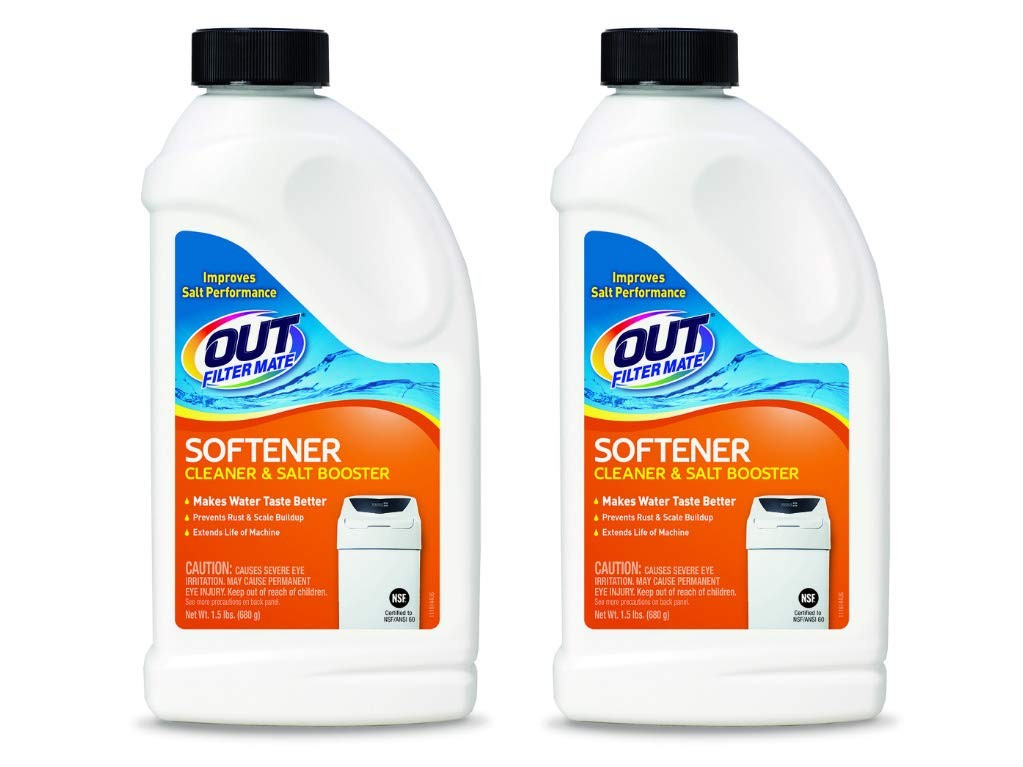 Filter Mate Water Softener Cleaner and Salt Booster Powder, 24 oz Bottle 2-Pack