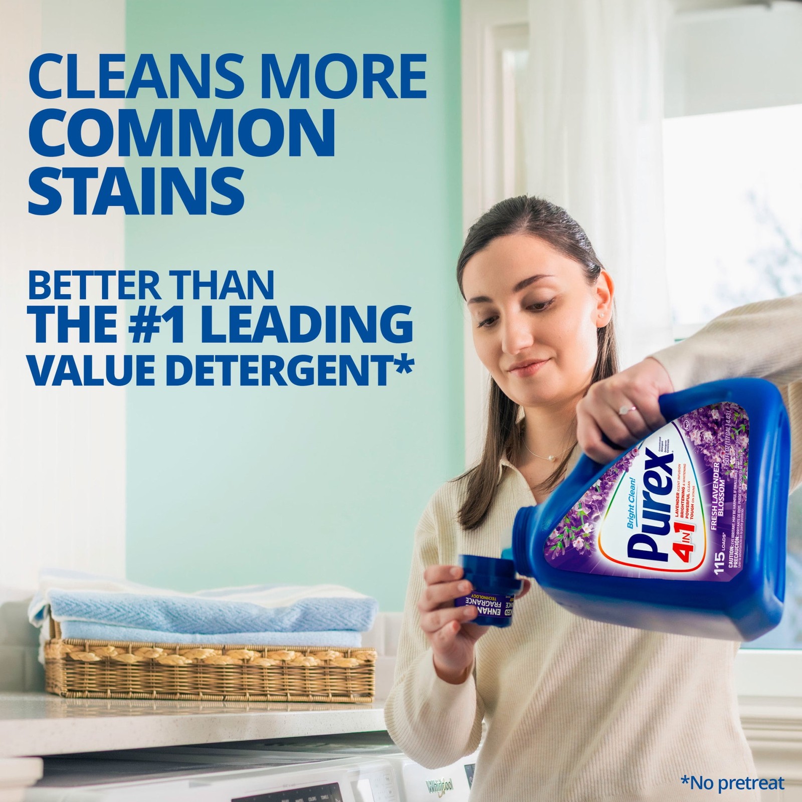 Liquid Laundry Detergent for 115 Loads Lavender Blossom Scent 150 fl oz