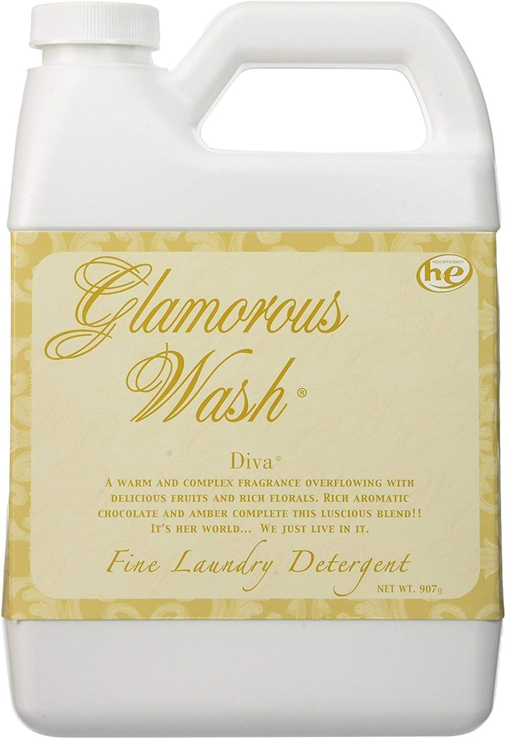 Tyler Candle Glamorous Wash Diva Laundry Detergent 32Oz W/Diva Sachets Bundle