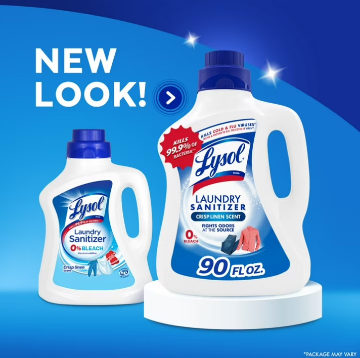 3PACK Lysol Laundry Sanitizer Additive, Sanitizing Liquid for Clothes and Linens