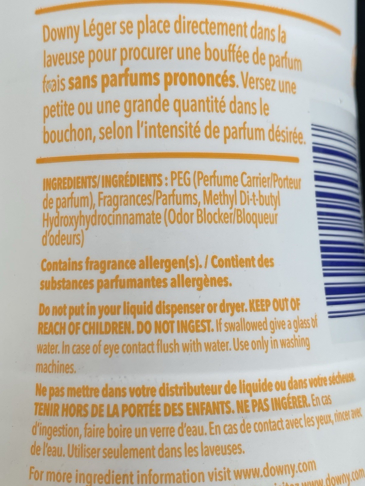 Downy Light in Wash Scent Booster Beads, Orange Blossom Scent 13.4 oz