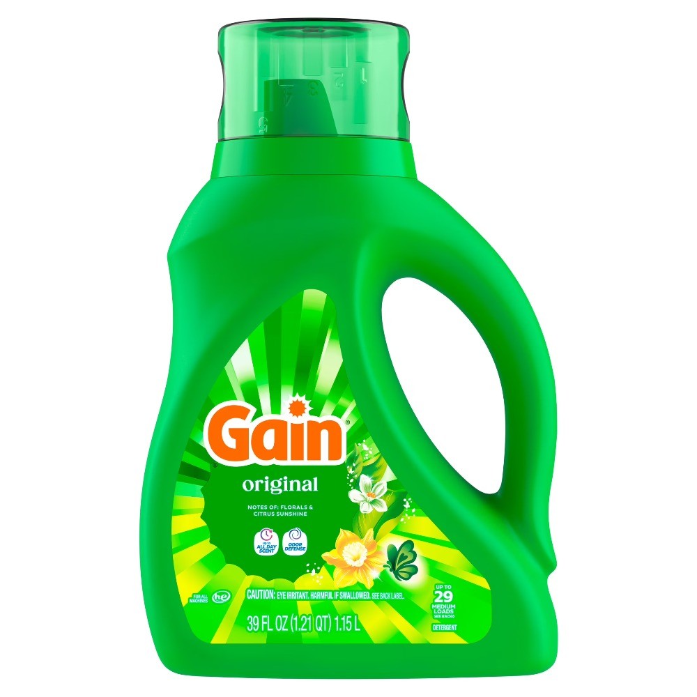 Laundry Detergent Liquid, Now with Odor Defense,Original Scent,39 fl oz,29 Loads
