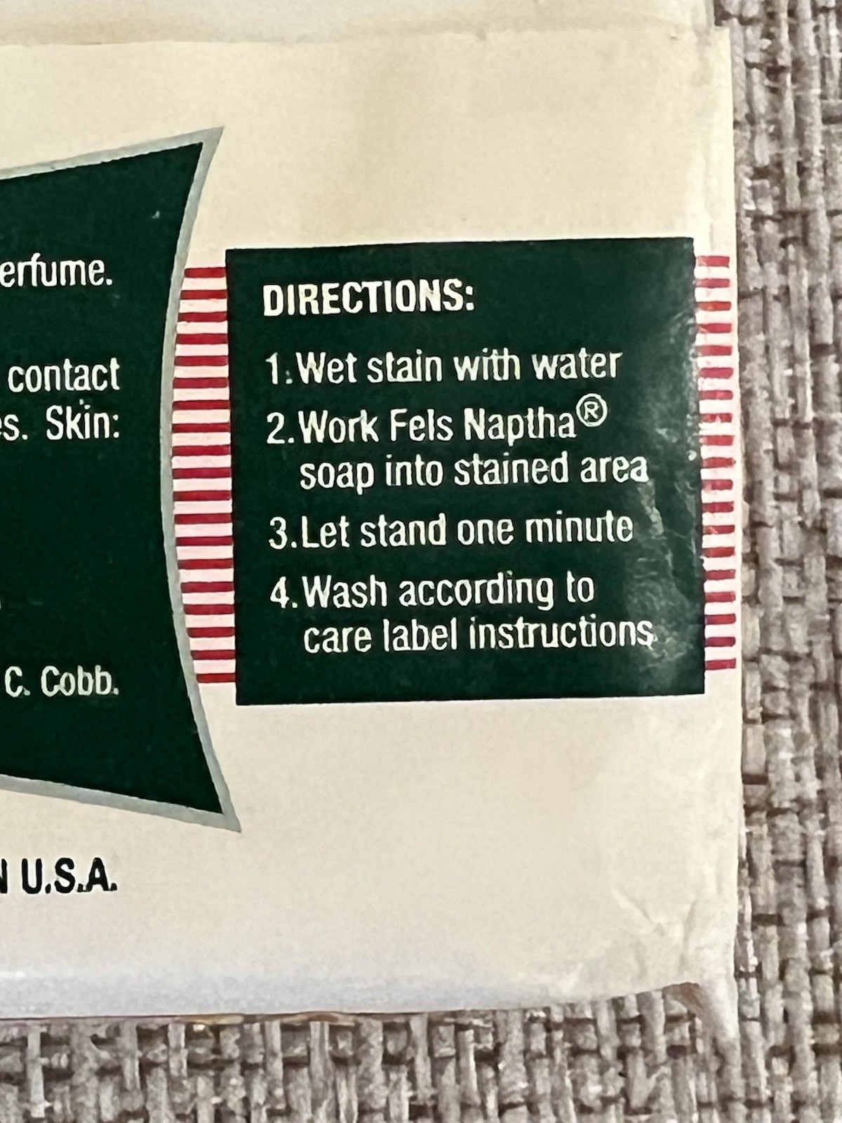 NEW 2 Fels-Naptha Pre-Treat Stains Heavy Duty Laundry Bar Soaps 5.5 Oz Each