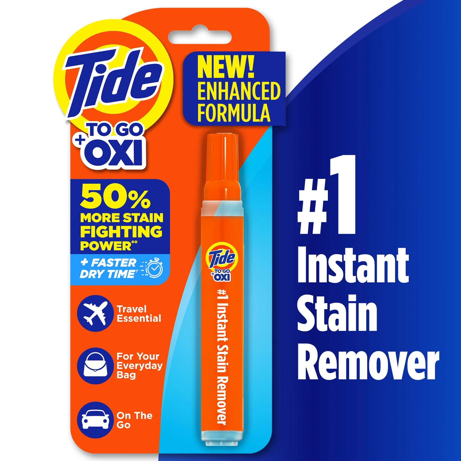 Tide Stain Remover for Clothes,Tide To Go Pen,Instant Spot Remover 1 Count