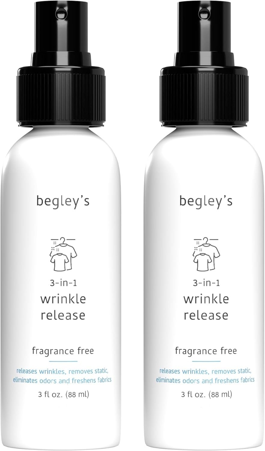 3-in-1 Wrinkle Remover, Quick Fix Wrinkle Release, Static Cling Remover, Odor…