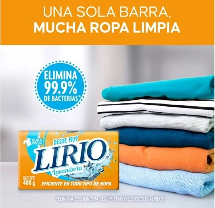 LIRIO Stain Remover Laundry Soap Bars Cleaning Products Jabon Lavanderia (5 Bar)