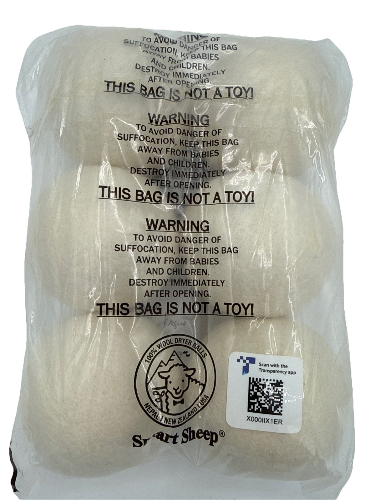 100% Wool Dryer Balls By Smart Sheep 6 Pack Premium Reusable Natural Fabric New