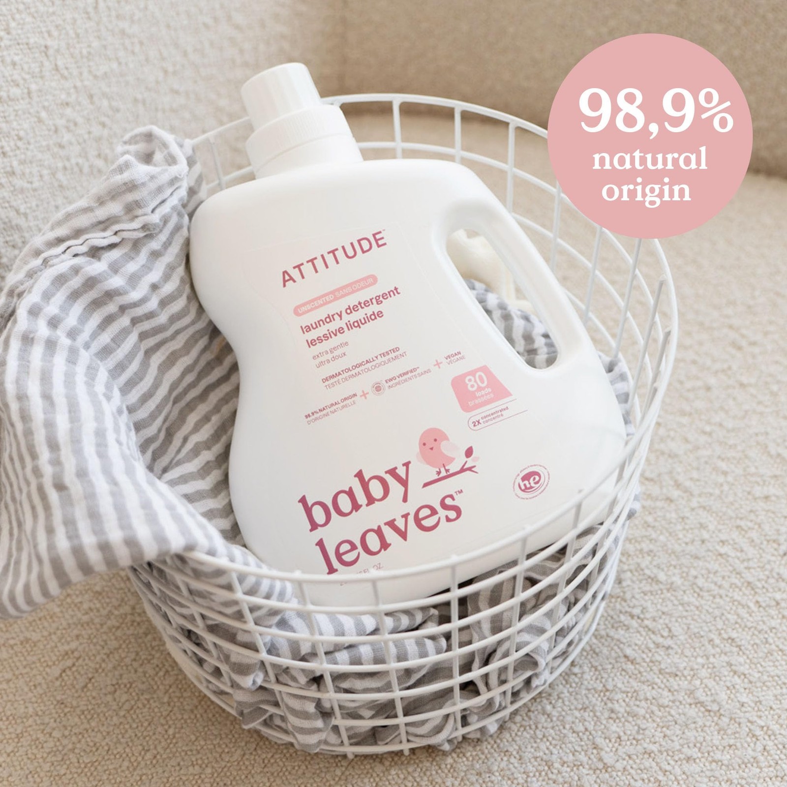 Baby Laundry Detergent Liquid, EWG Verified, Safe for Baby Clothes, Infant an…