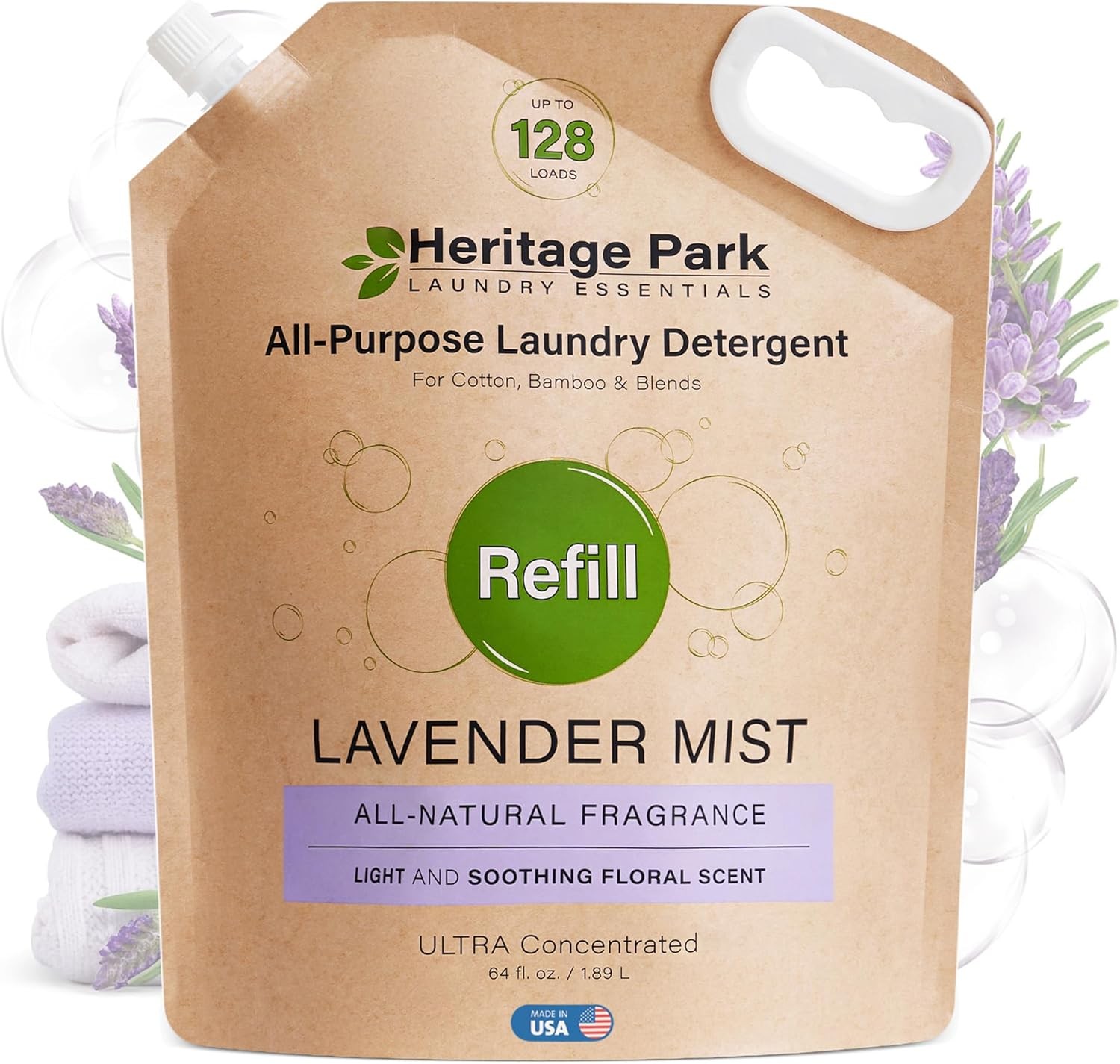 Heritage Park Luxury Laundry Detergent Dermatologist Tested Plant based Natural