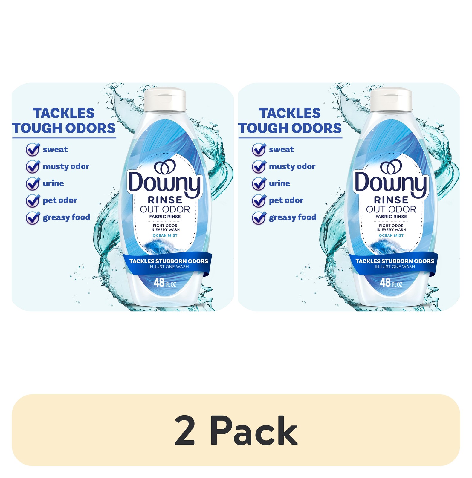 (2 pack) Downy Rinse Out Odor Laundry Rinse, Tackles Tough Odors and Refreshes