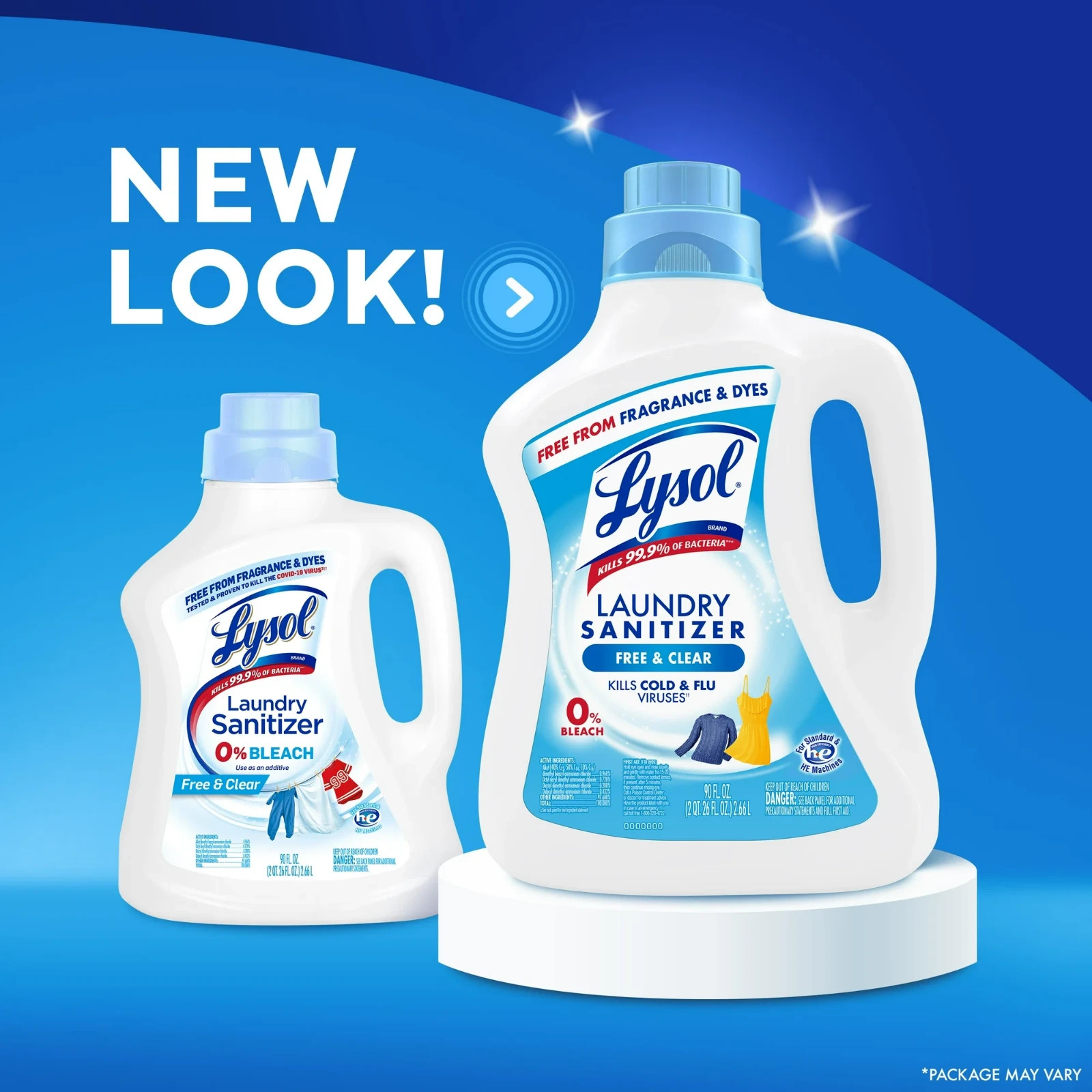 3P Lysol Laundry Sanitizer Additive Sanitizing Liquid for Clothes Linens, 90 oz