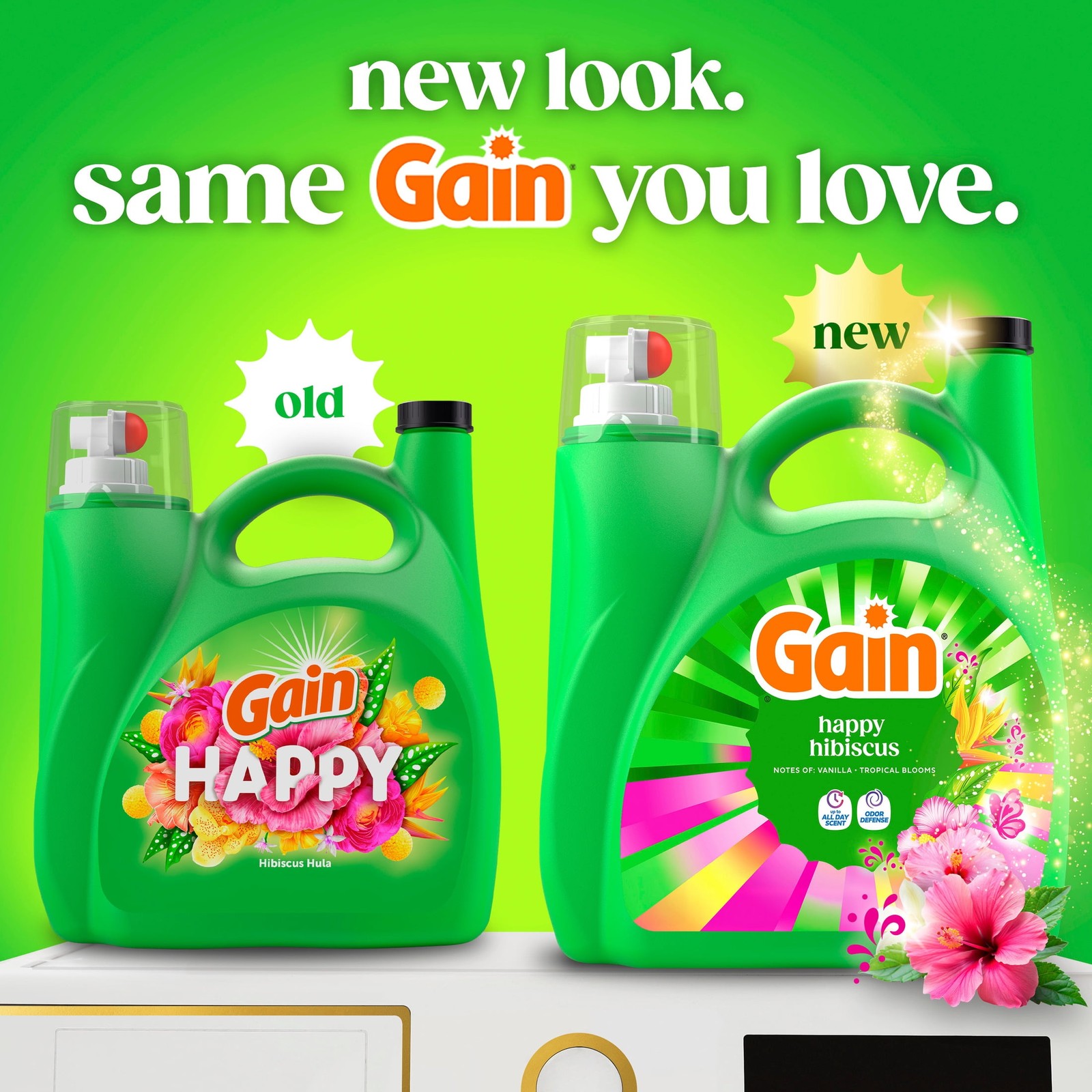 Gain Laundry Detergent Liquid, Now with Odor Defense, 132 fl oz, 100 Loads