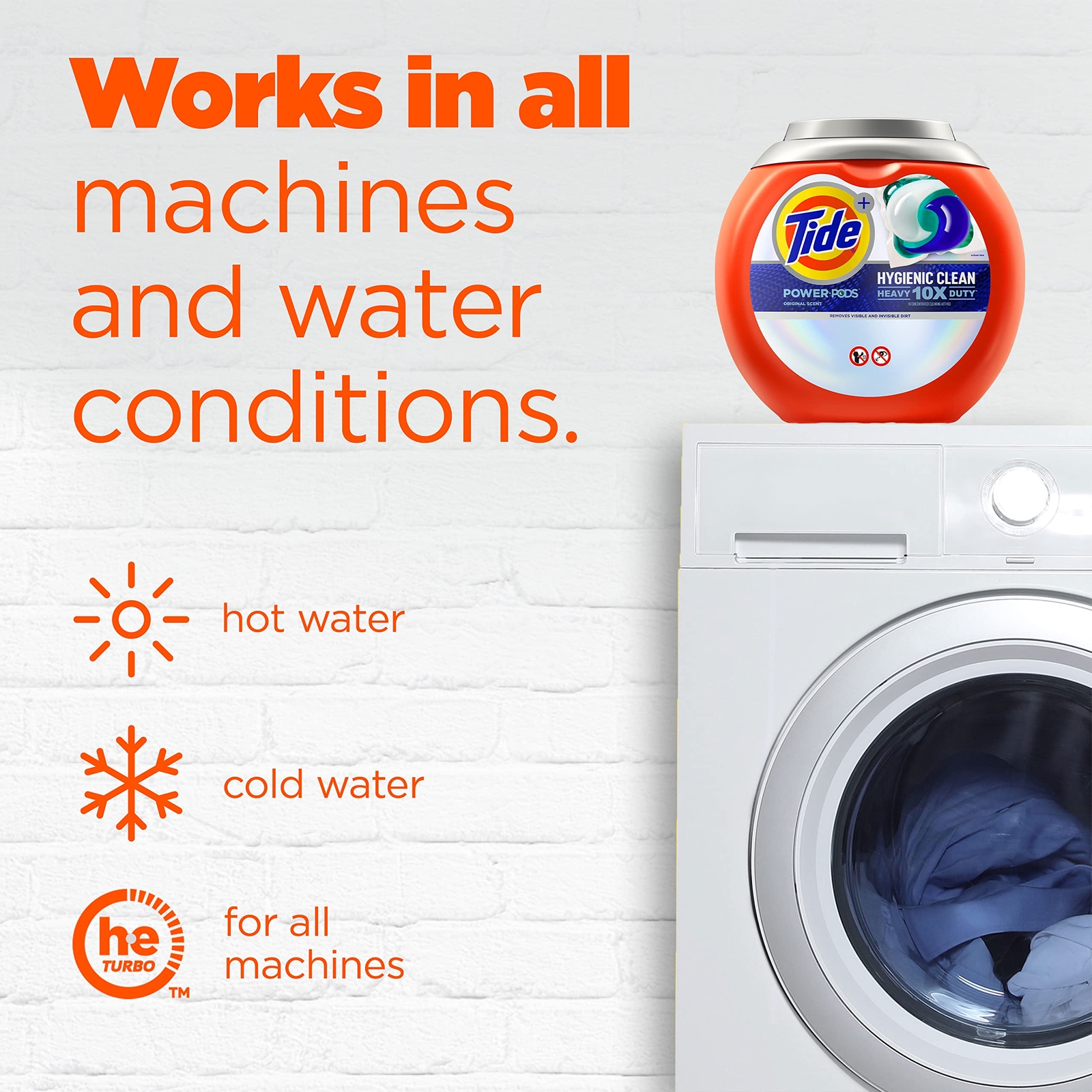 Tide Heavy Duty PODS 45 Count Original Scent 10X Cleaning Power Laundry Deter…