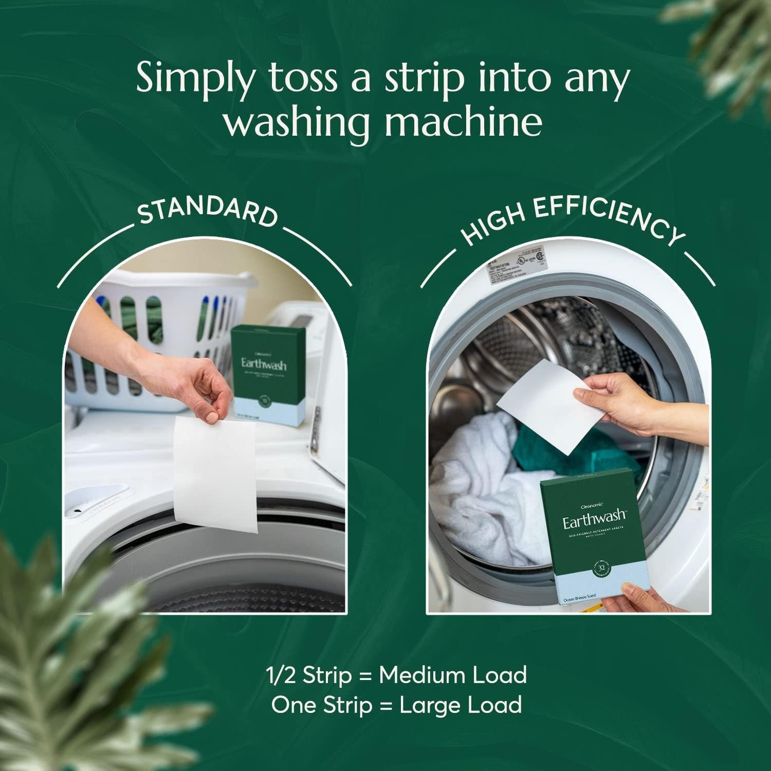 earthwash Laundry Sheets, Ocean Breeze (32 Loads), The Perfect Hypoallergenic Pl