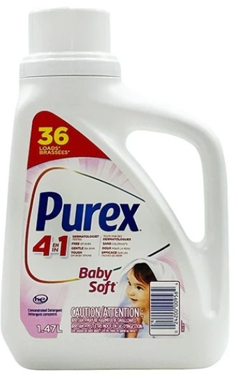 Pack Of 2 Purex Baby Laundry Detergent Liquid, Ultra Concentrated, 50fl oz Each