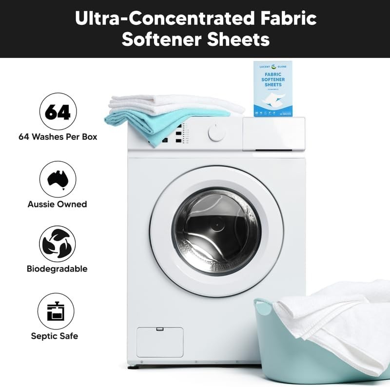 Fabric Softener Sheets Travel Size Odor Fighting Hypoallergenic for All Machines