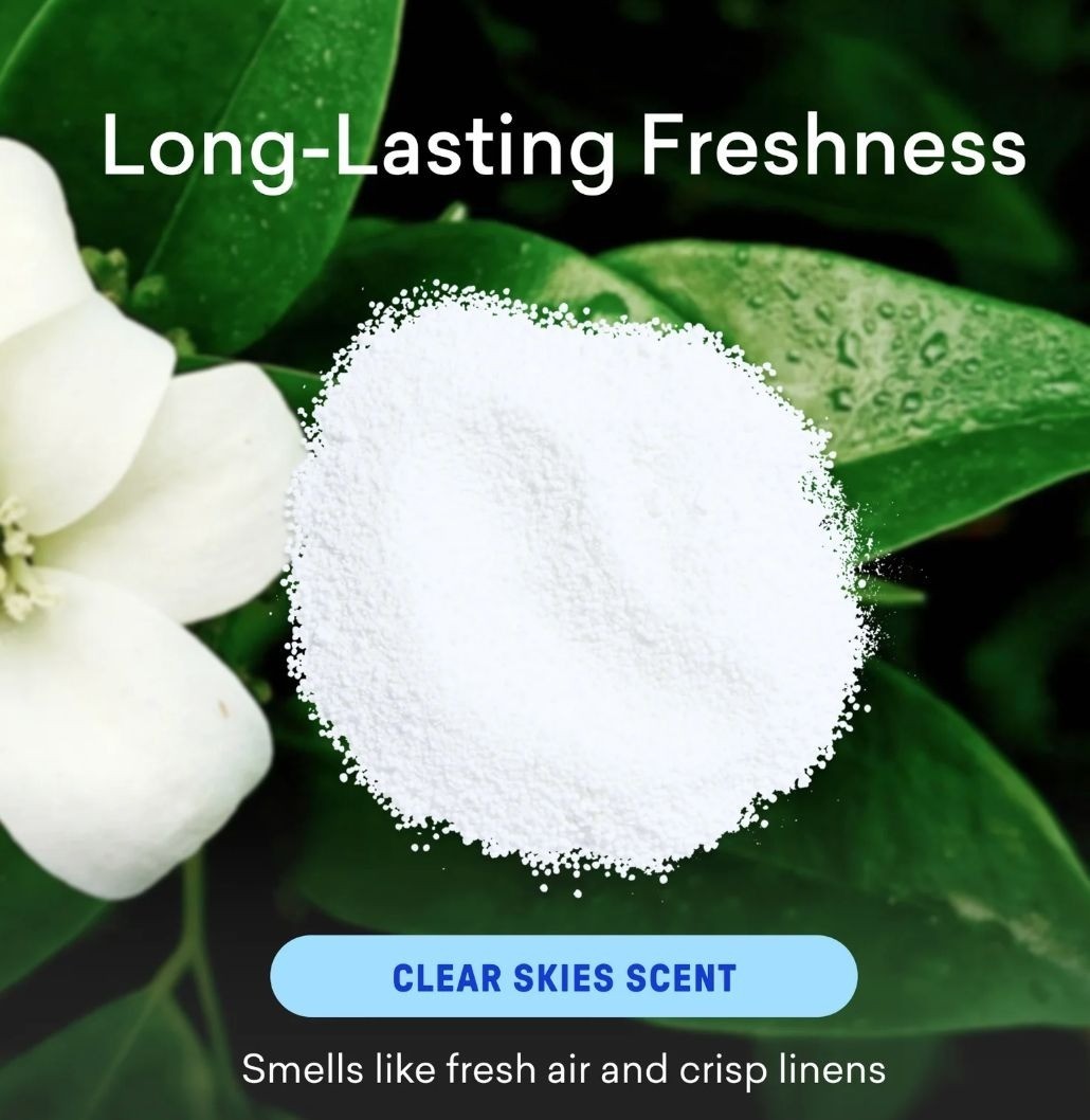 Blueland Oxi Laundry Booster Clear Skies Scent 2-Pack 25 Loads Each Powerful Cle