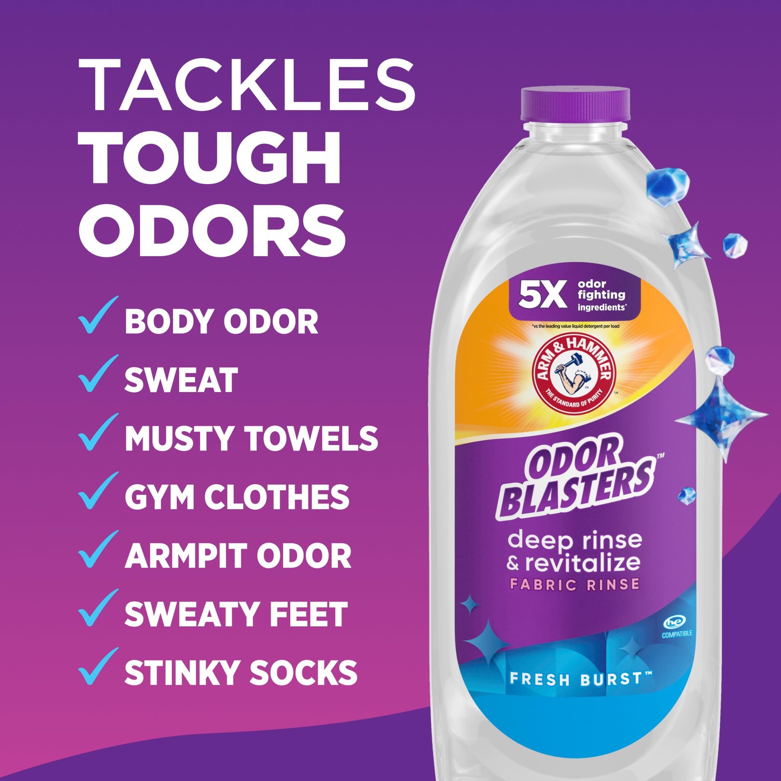 ARM & HAMMER Odor Blasters Deep Rinse and Revitalize 50 Fl Oz (Pack of 1)