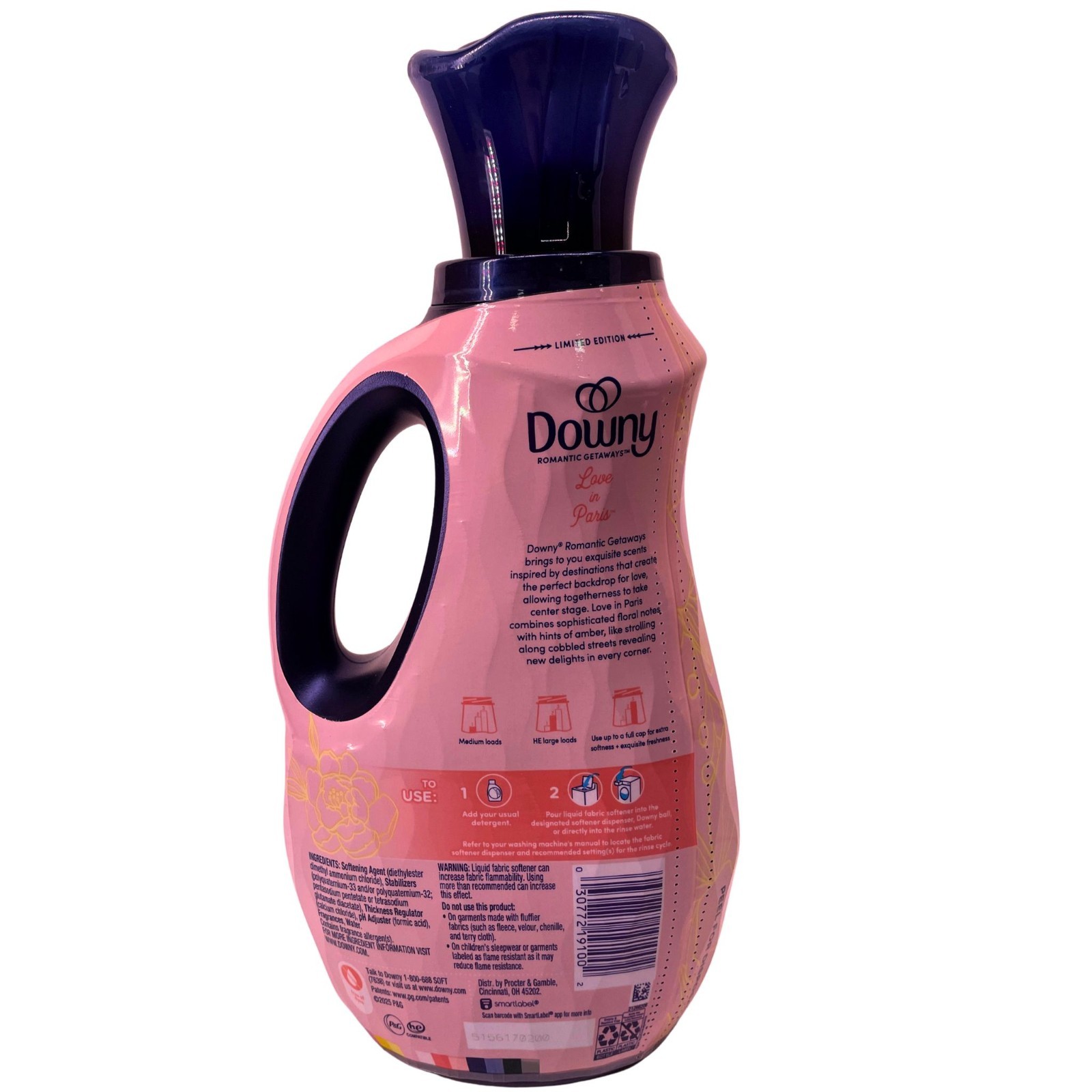 Downy Romantic Getaways Love in Paris Fabric Softener 38oz 2 Pack – New