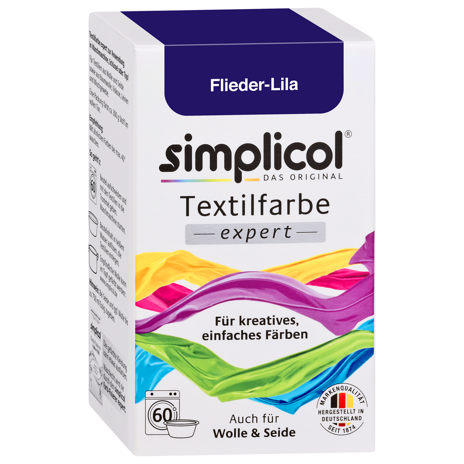 Simplicol Fabric Dye Expert 2x Color LILAC PURPLE for 600g Fabric also for Wool