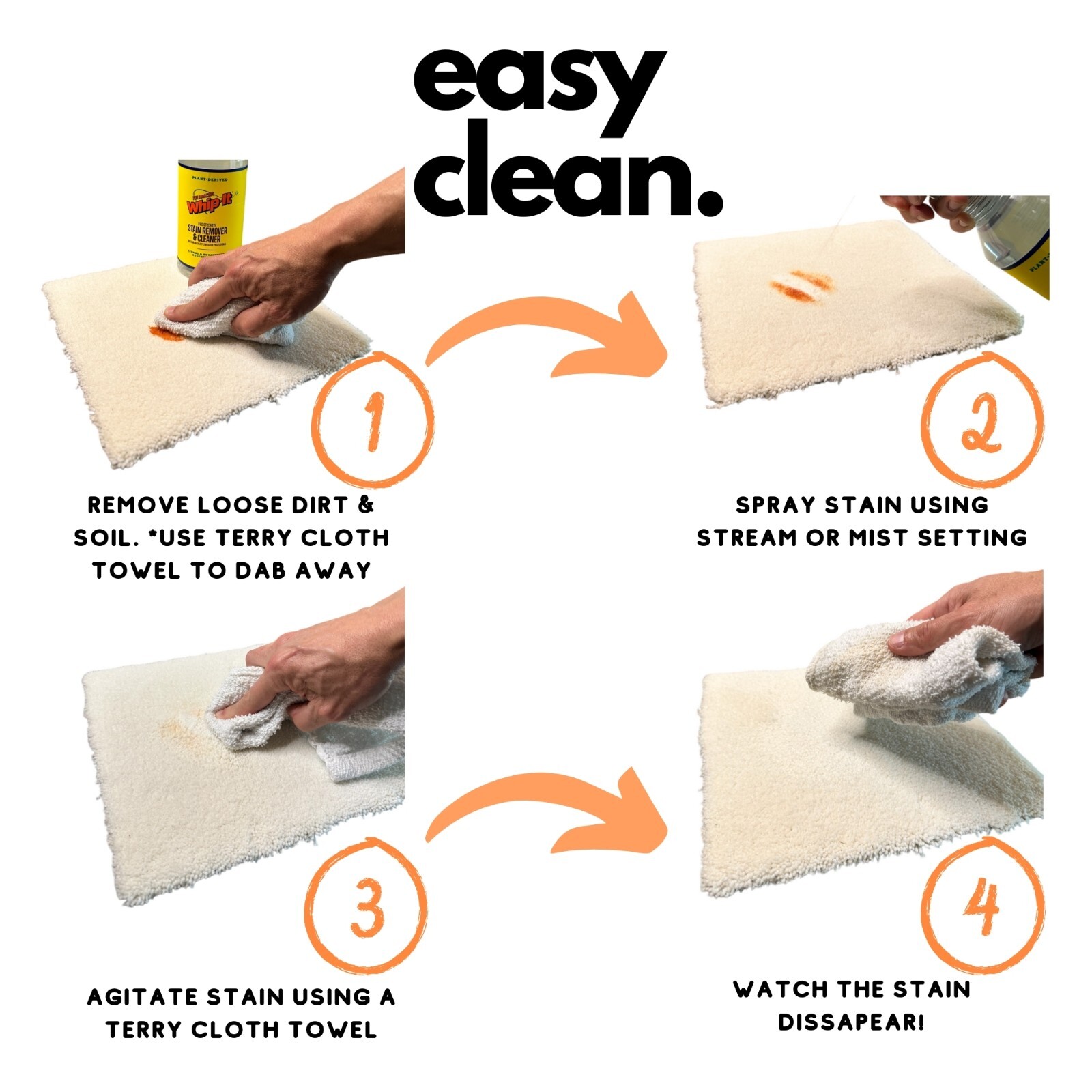 Amazing Whip It Cleaner Multi Purpose Stain Remover Concentrate AUTHENTIC OEM!!!