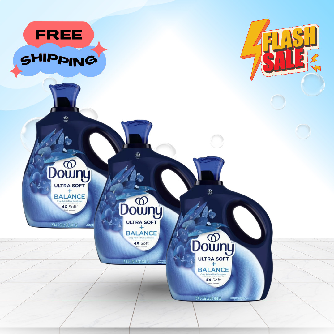 [SALE] Downy Ultra Soft Liquid Fabric Softener Balance 93 fl oz 138 Loads 3 Pack