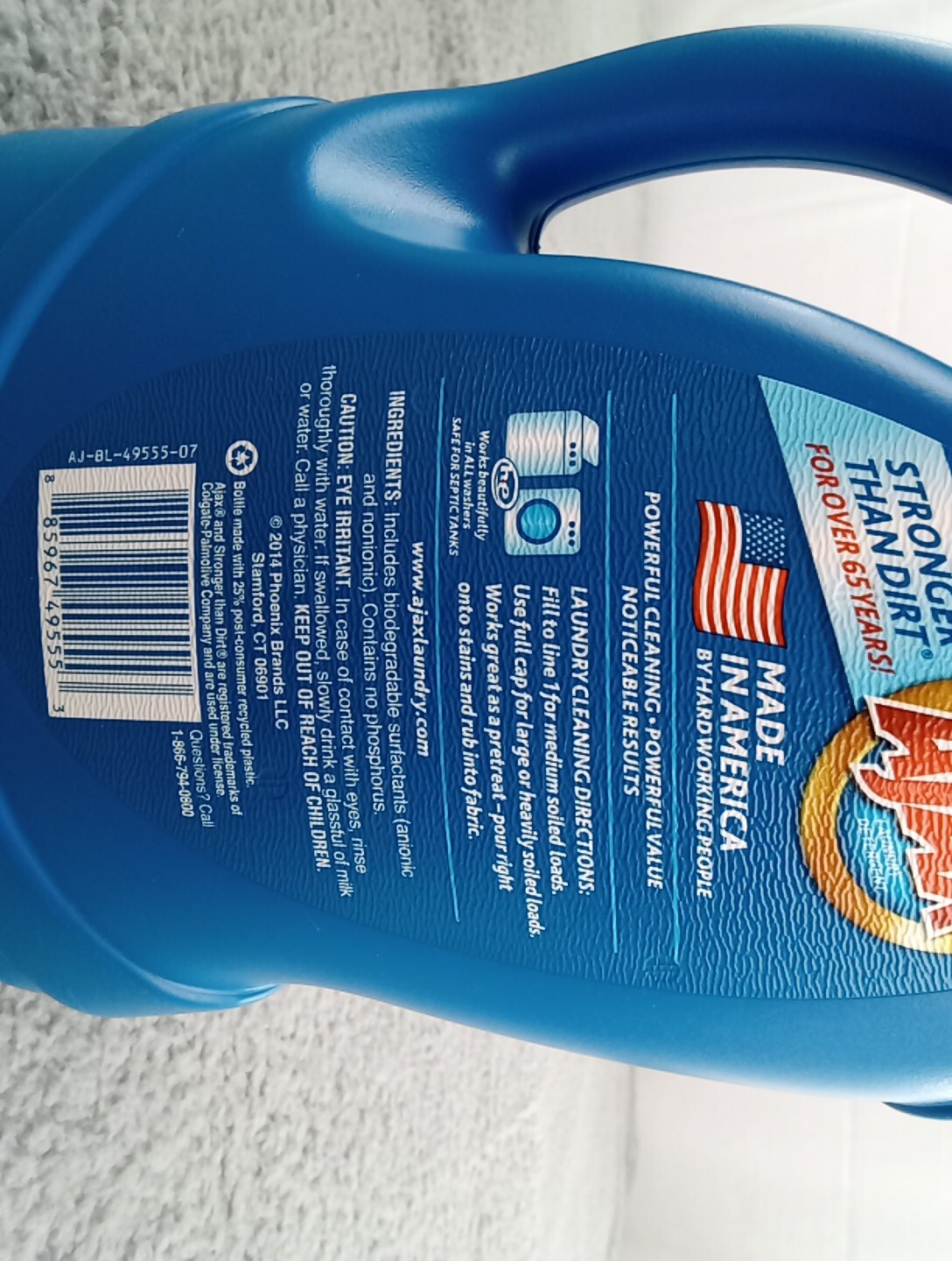Ajax Advanced Original Clean Laundry Detergent 50 oz He Liquid NEW