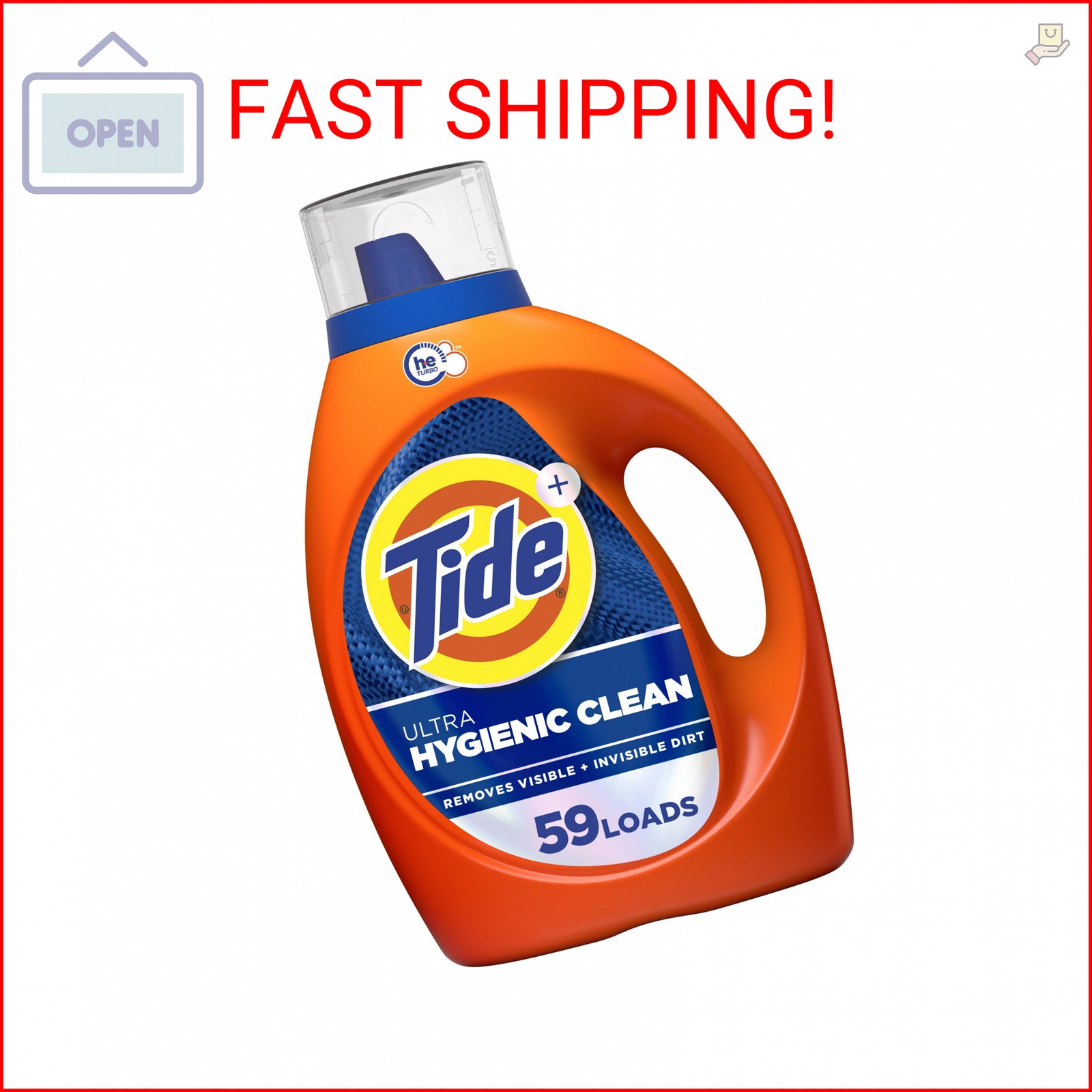 Tide Hygienic Clean Heavy 10X Duty Laundry Detergent Liquid Soap, Original Scent
