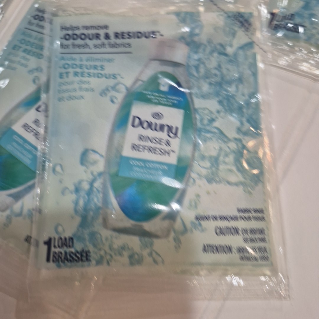 10 Pack of Single Load Downy Rinse & Refresh Cool Cotton Liquid Fabric Rinse