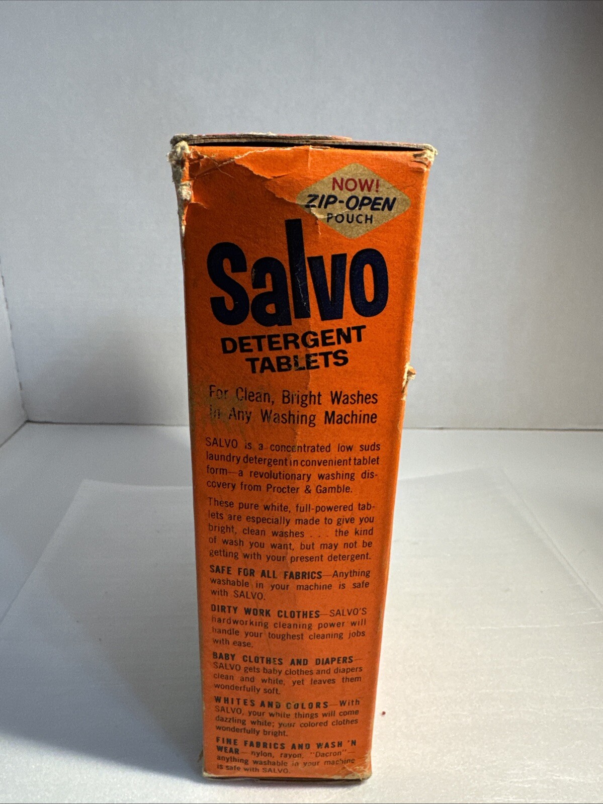 1960’s Salvo Detergent Tablets Vintage Soap New Sealed 15 Cents Off Proctor Rare
