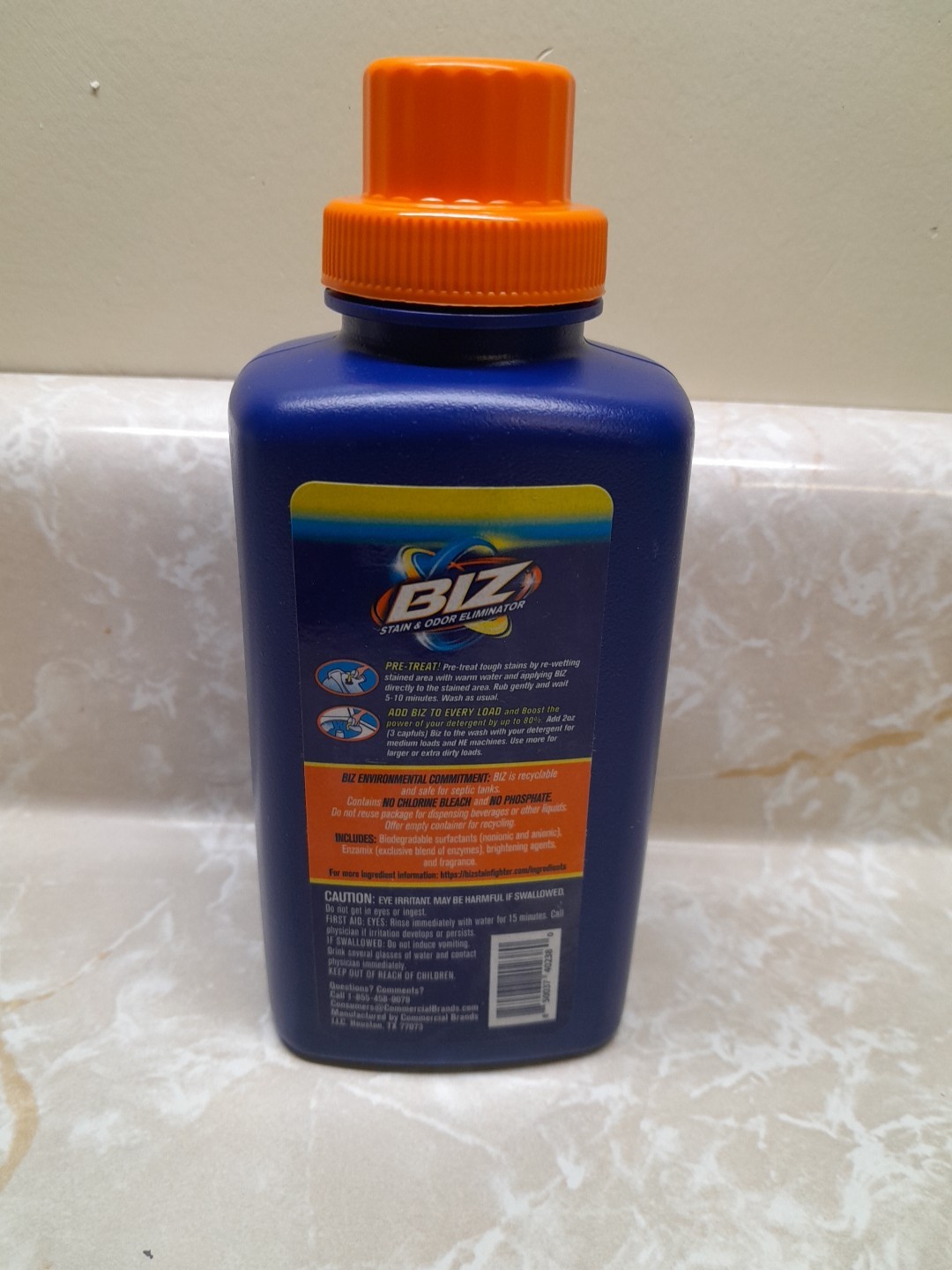 Get 3 BIZ Stain & Odor Eliminator Liquid Laundry Booster Color Safe 8 Oz. Bottle