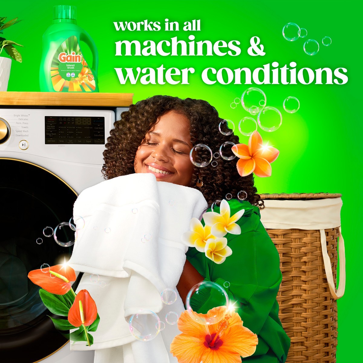 Gain Island Fresh Liquid Laundry Detergents 100 Loads – 132oz