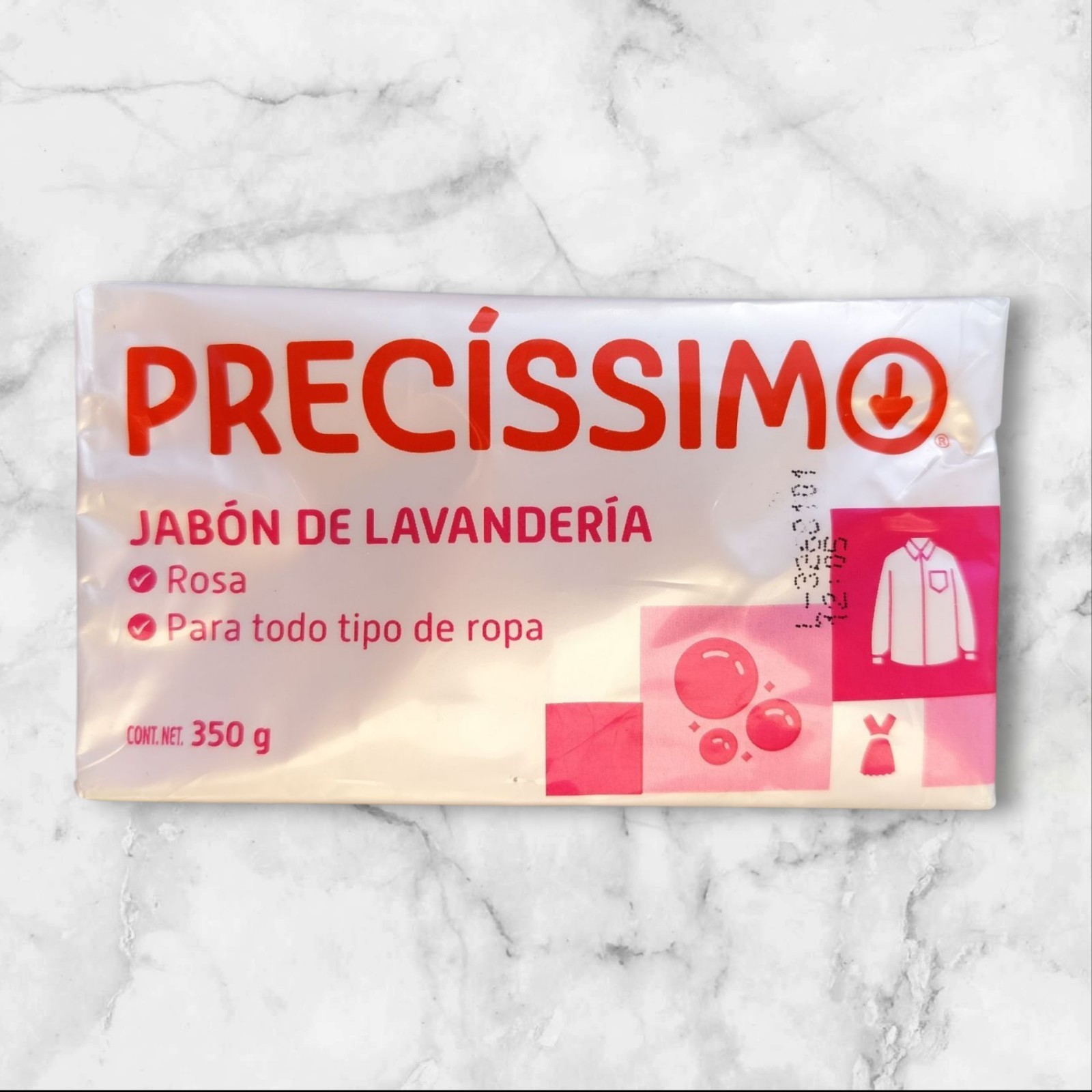 Precissimo Rosa Jabón De Barra Para Lavar 350g/Precissimo Pink Laundry Soap Bar
