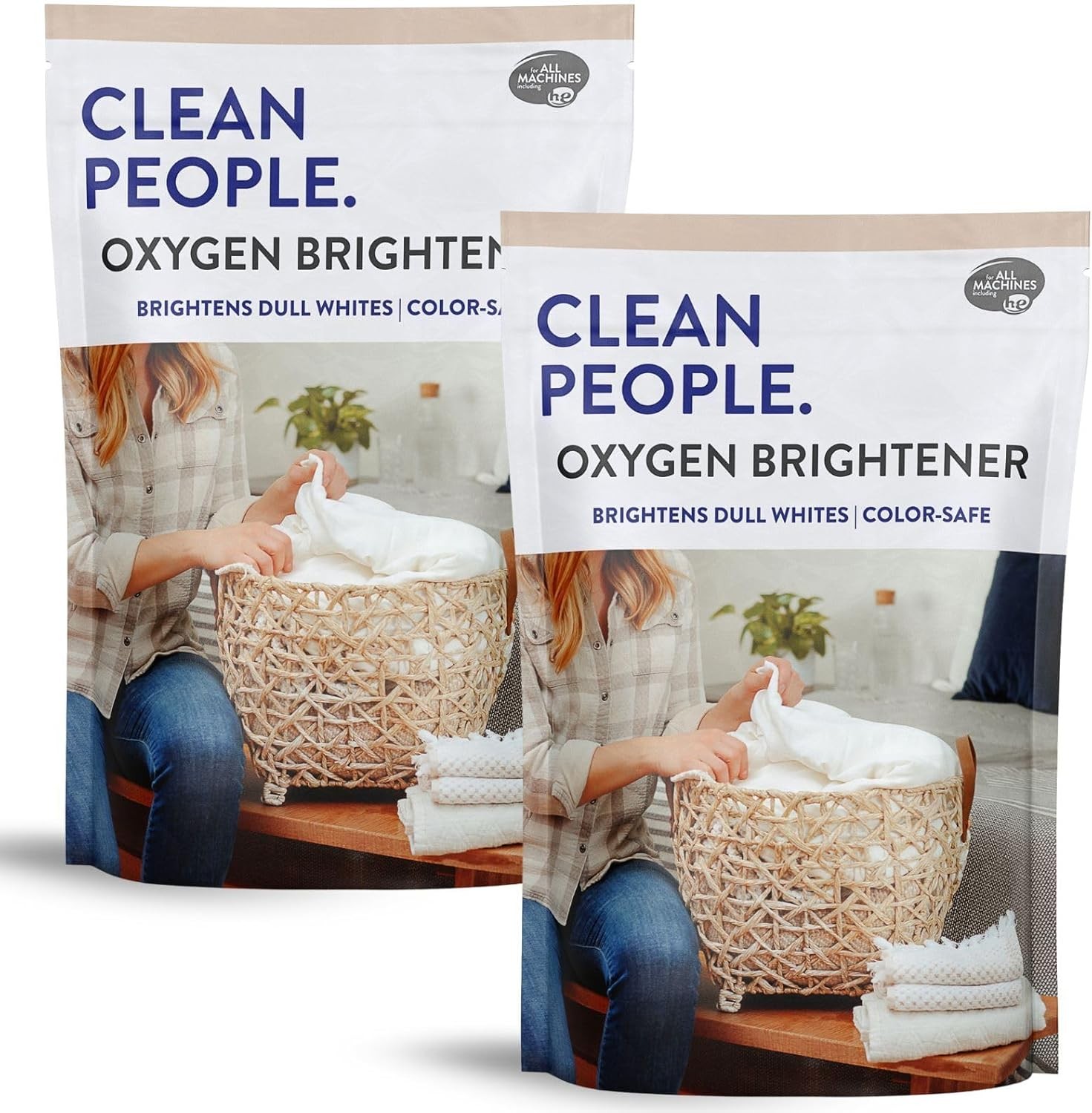 Oxygen Brightener Stain Remover Bleach Alternative Simple Ingredients 79oz 2Pack