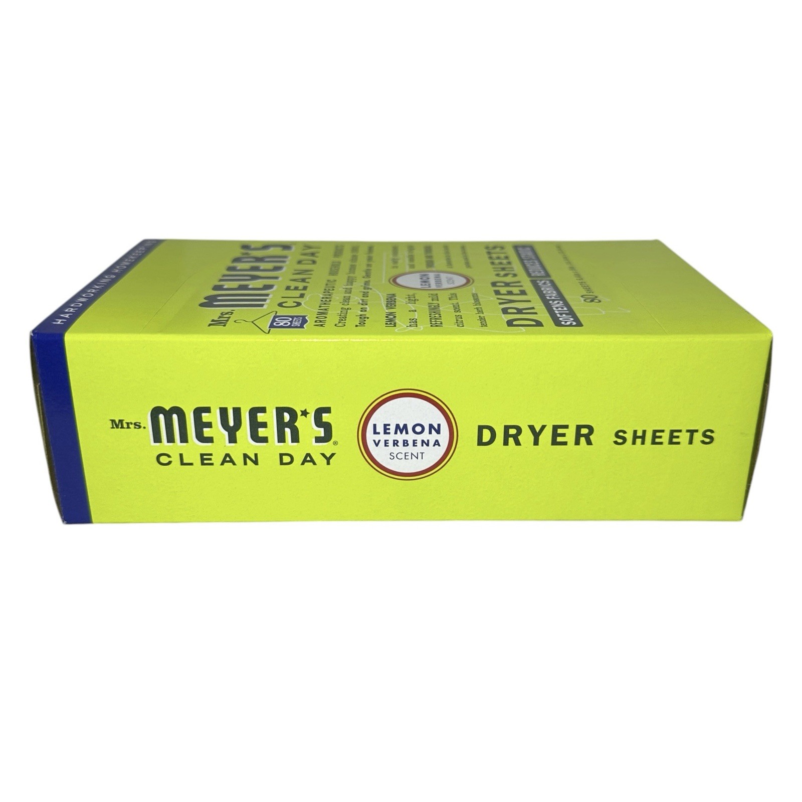 Mrs. Meyer’s Clean Day Dryer Sheets Lemon Verbena 80 Paper Sheets NEW