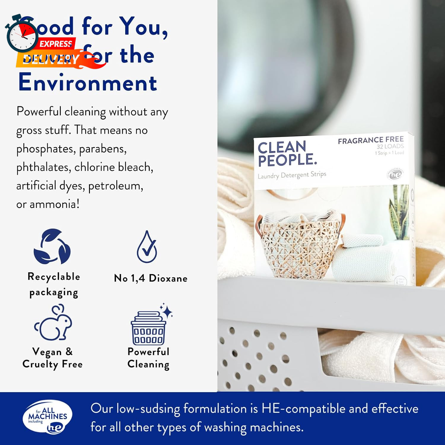 The Clean People Laundry Detergent Sheets – Laundry Soap – Ultra Concentrated, R