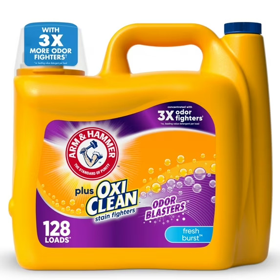 ARM & HAMMER Plus OxiClean Odor Blasters Fresh Burst, 128 Loads Liquid Laundry