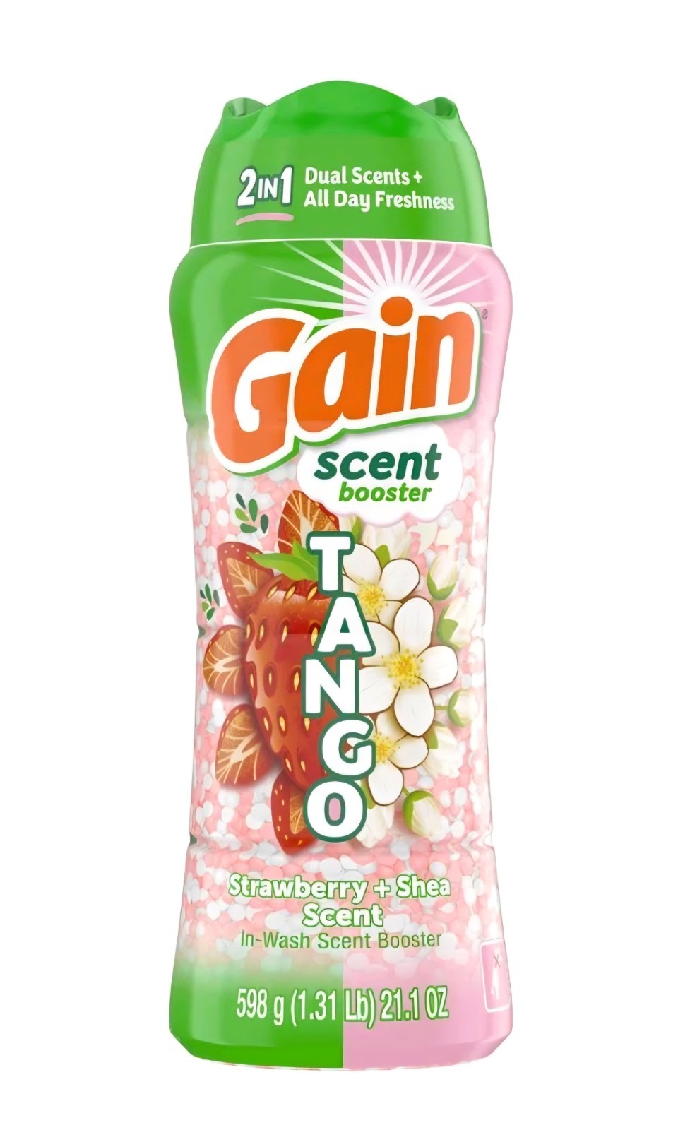 Gain Tango 2-in-1 In-Wash Scent Booster Beads Strawberry Shea 21.1 oz New
