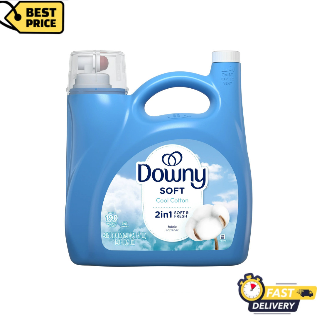 Downy Liquid Fabric Softener and Conditioner Cool Cotton Scent 140fl oz 190Loads
