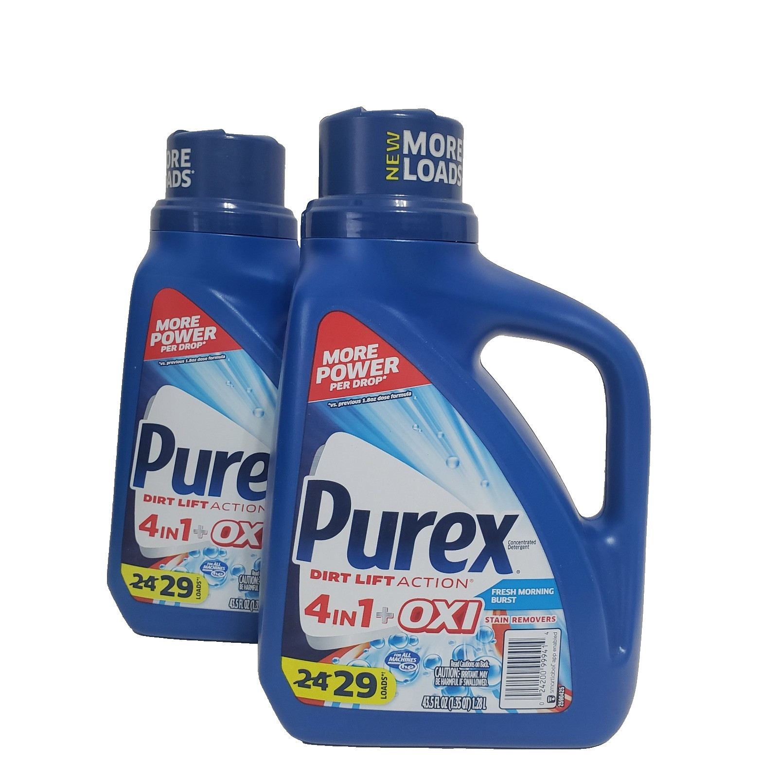 Purex Liquid Laundry Detergent Plus OXI, DIRT LIFT ACTION,29 Wash Load (LOT OF 2