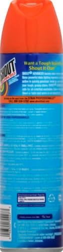 2 Shout Advanced Foaming Grease and Oil Stain Remover for Clothes, 18 oz, Red