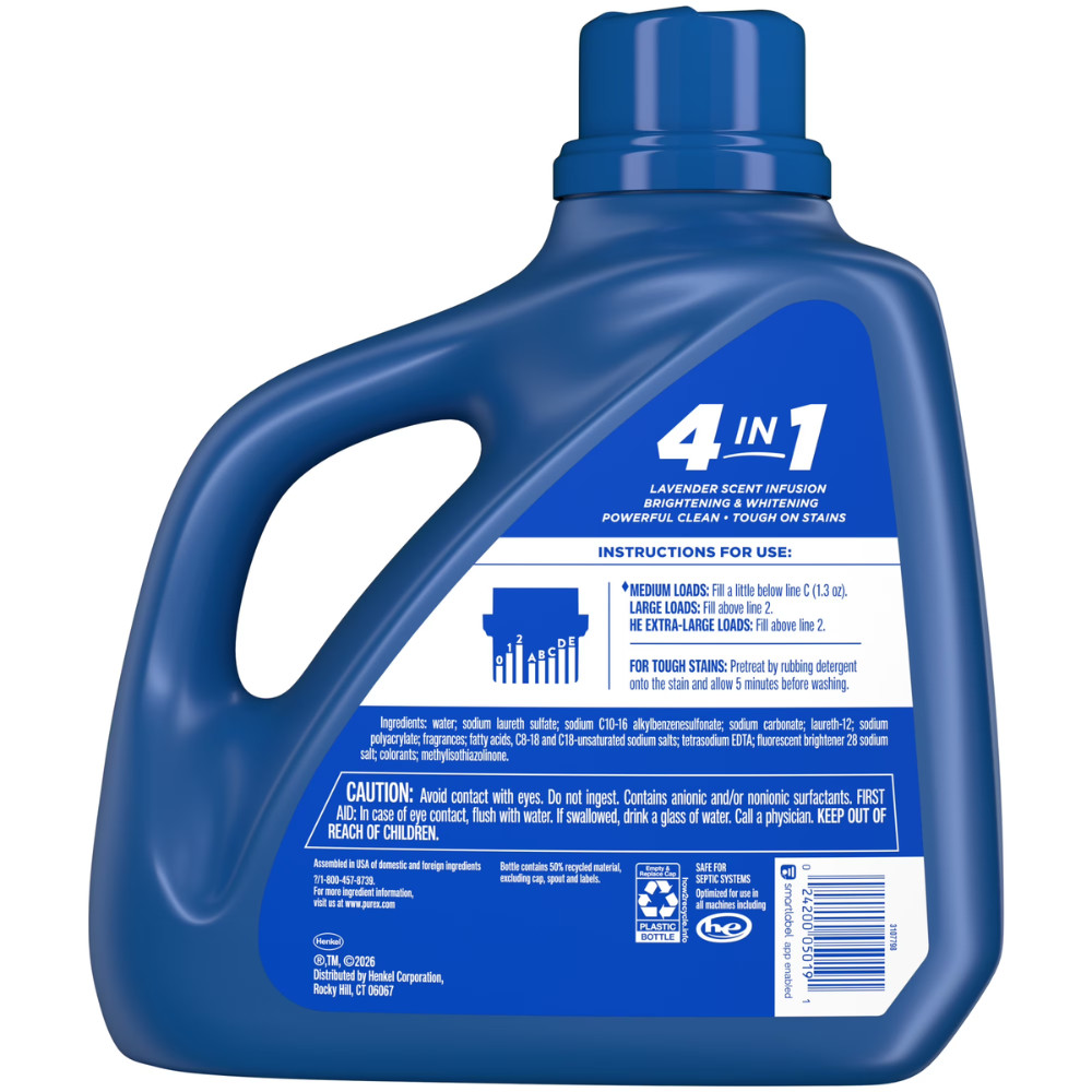 (3 Pack) Purex Lavender Blossom Liquid Laundry Detergent, 150 fl oz, 115 Loads