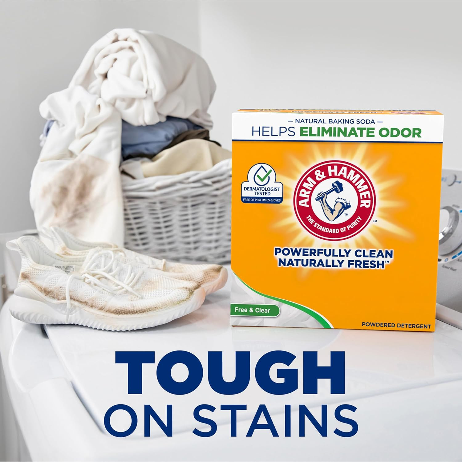 Laundry Detergent, Free of Perfume & Dyes, Powder, 100 Loads, 6.16 Lb