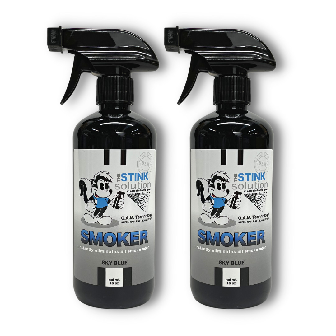 The Stink Solution Smoke Odor Eliminating Spray Sky Blue Scent – 2 16 oz Bottles