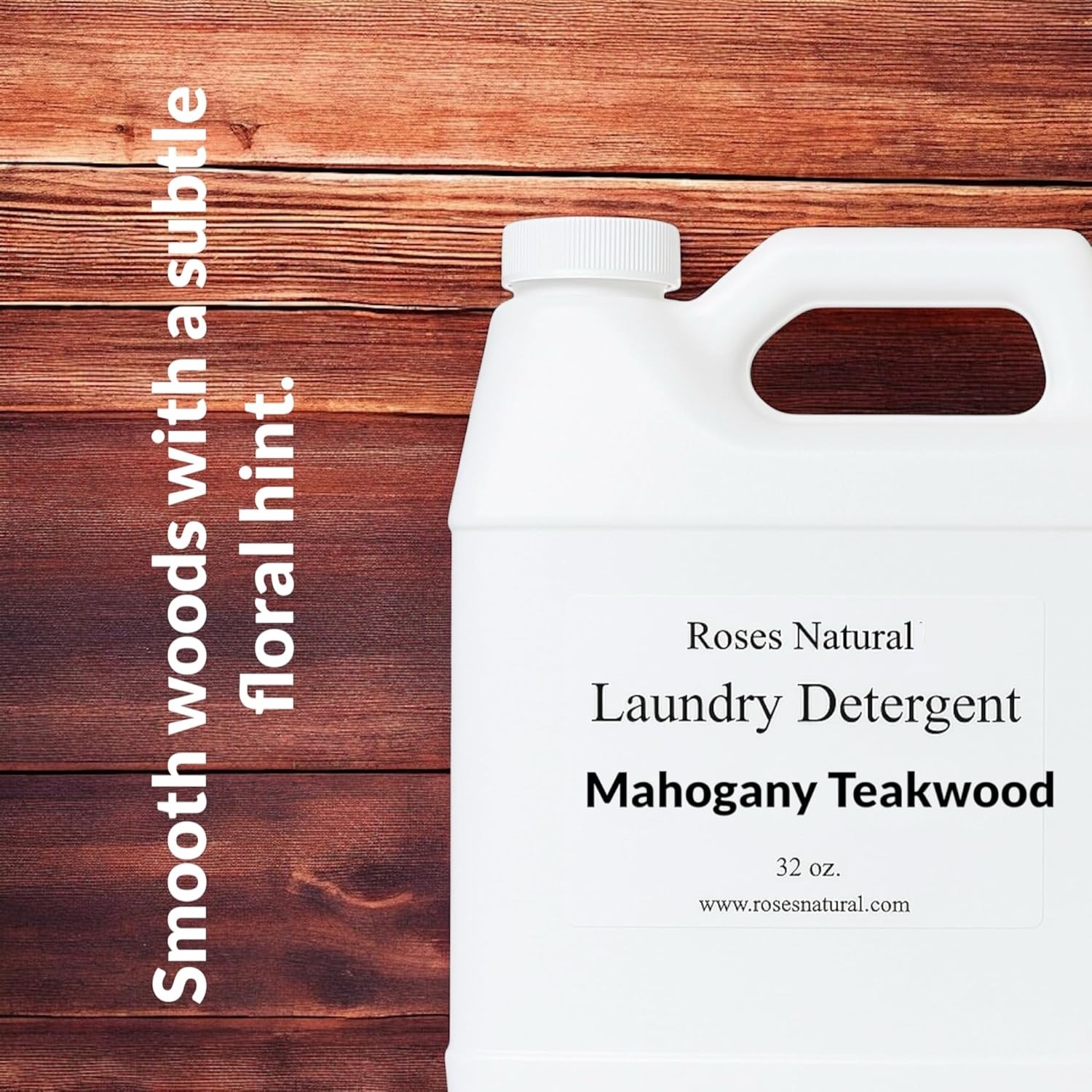 Mahogany Teakwood Plant-Based Liquid Laundry Detergent, 32 Fl Oz, HE Compatible
