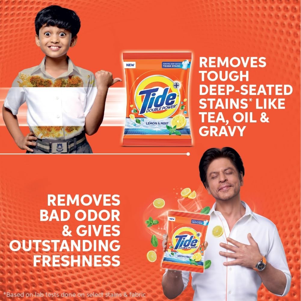 Tide Plus Detergent Washing Powder – 500g Lemon & Mint Fragrance