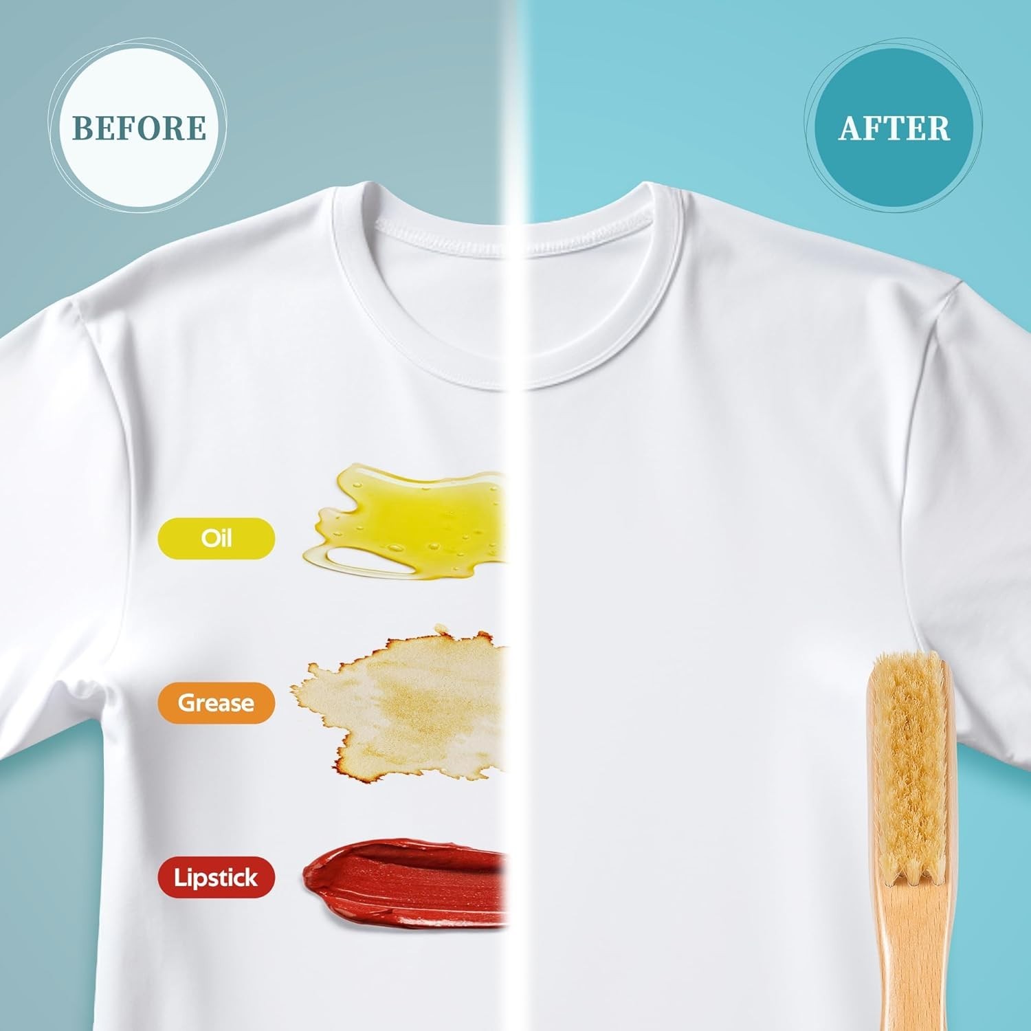 Compact Laundry Stain Brush with Ergonomic Handle – Perfect for Delicates