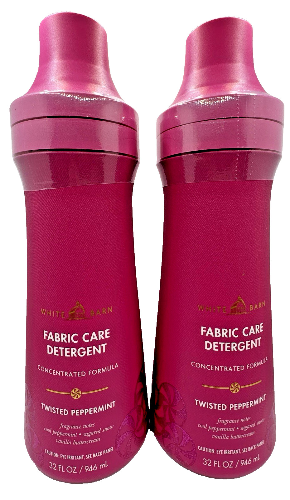 Bath & Body Works Twisted Peppermint Fabric Care Laundry Detergent 32 Oz x2