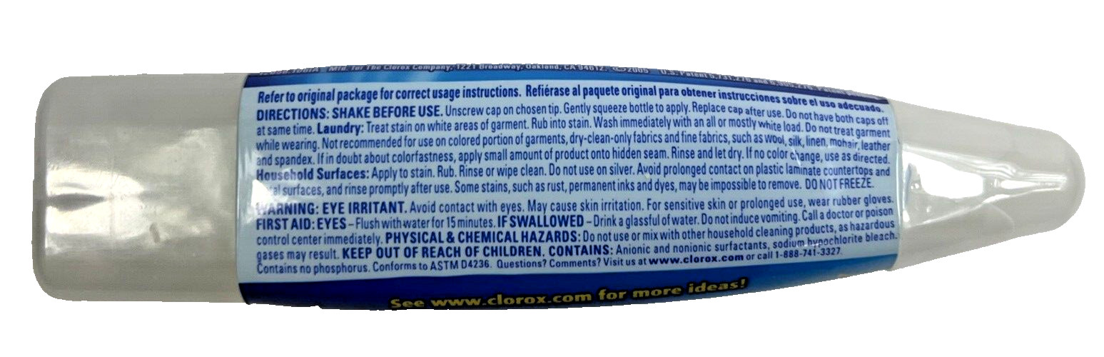 Discontinued Clorox Bleach Pen Gel With Dual Tip – Weighs 2.3 Ounces