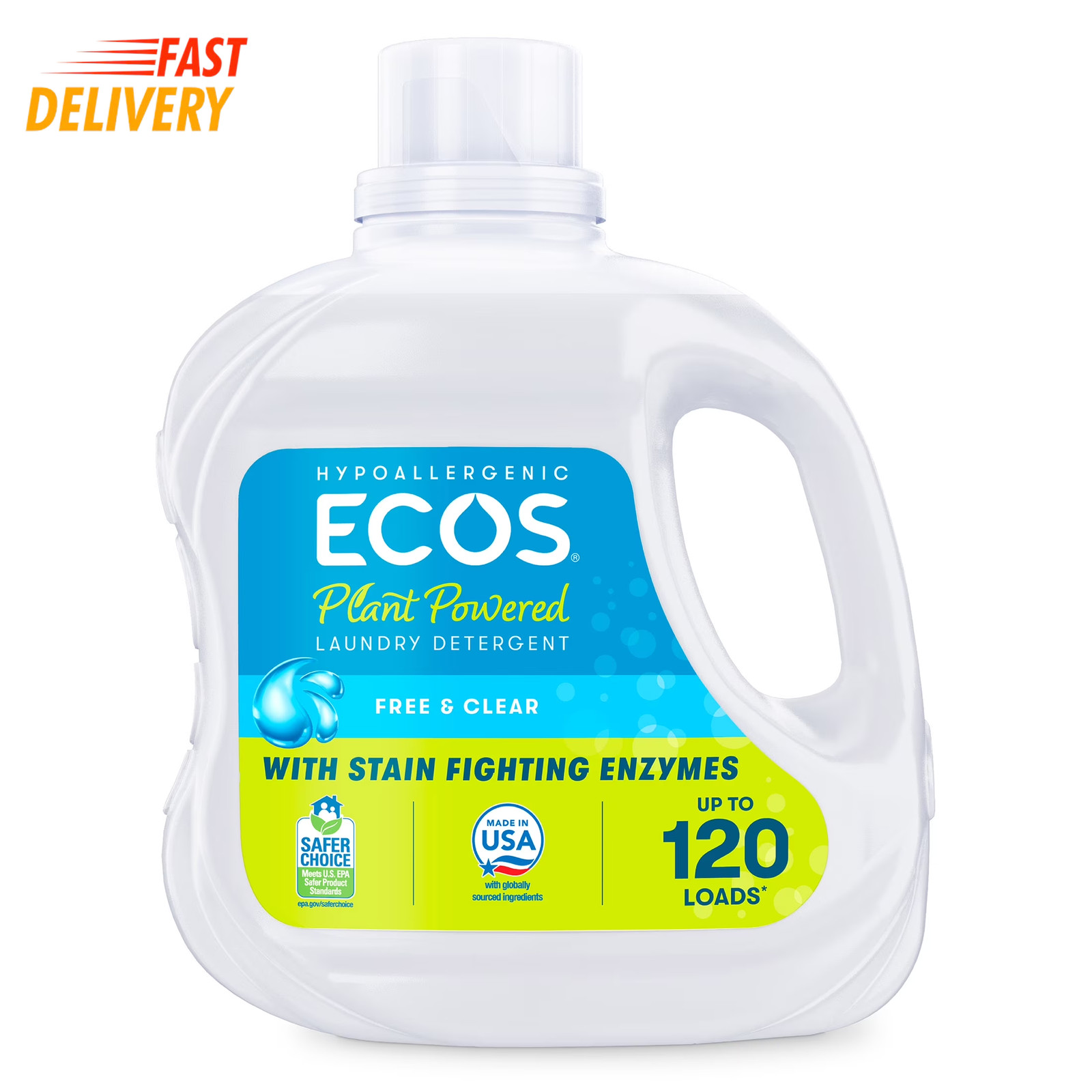(4 Pack) Hypoallergenic Liquid Laundry Detergent, 120 Loads, 110Oz ✌️👍